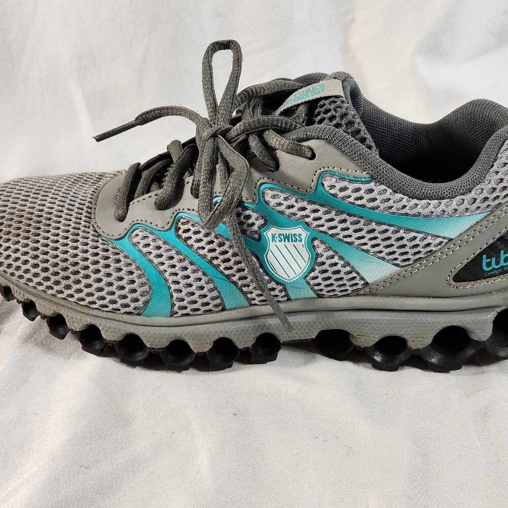 KSwiss Tubes Womens Size 7 Turquoise,  Black And Gray Sneakers VG Fast Ship - Picture 7 of 16